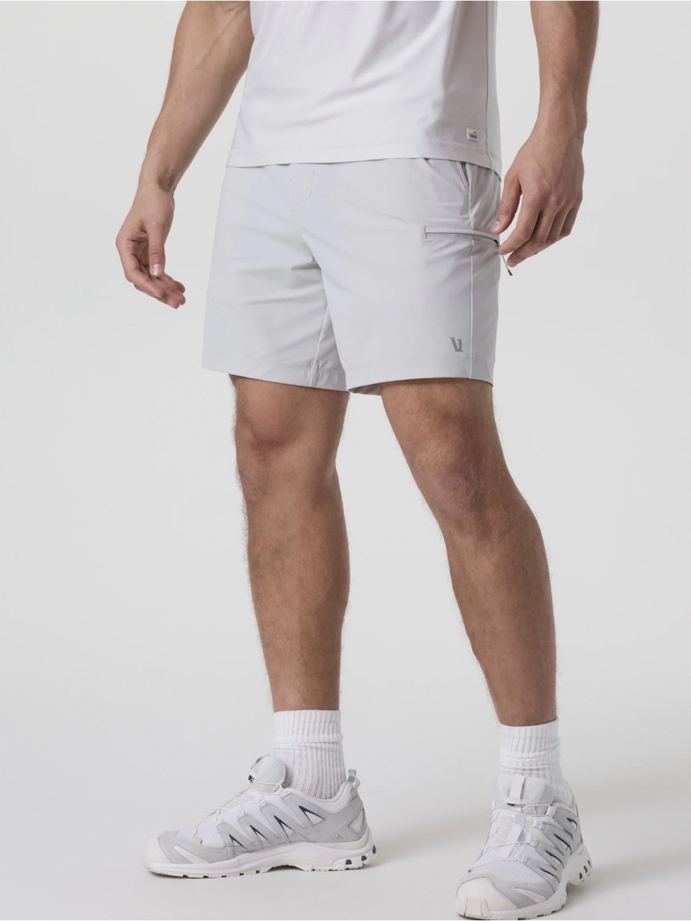 Vuori Men’s Fleet Sport Short Unlined 7 Athletic Sz L Grey Y26